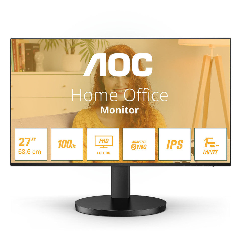 AOC 27B3HA2 Monitor 27" IPS 100Hz Full HD 1ms Multimediale Adaptive Sync HDMI/VGA