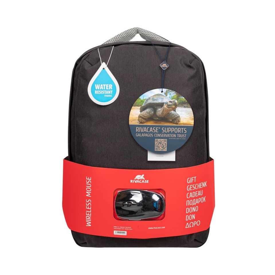 Rivacase 7563 Borsa per Notebook 15.6" + Wireless Mouse Nero