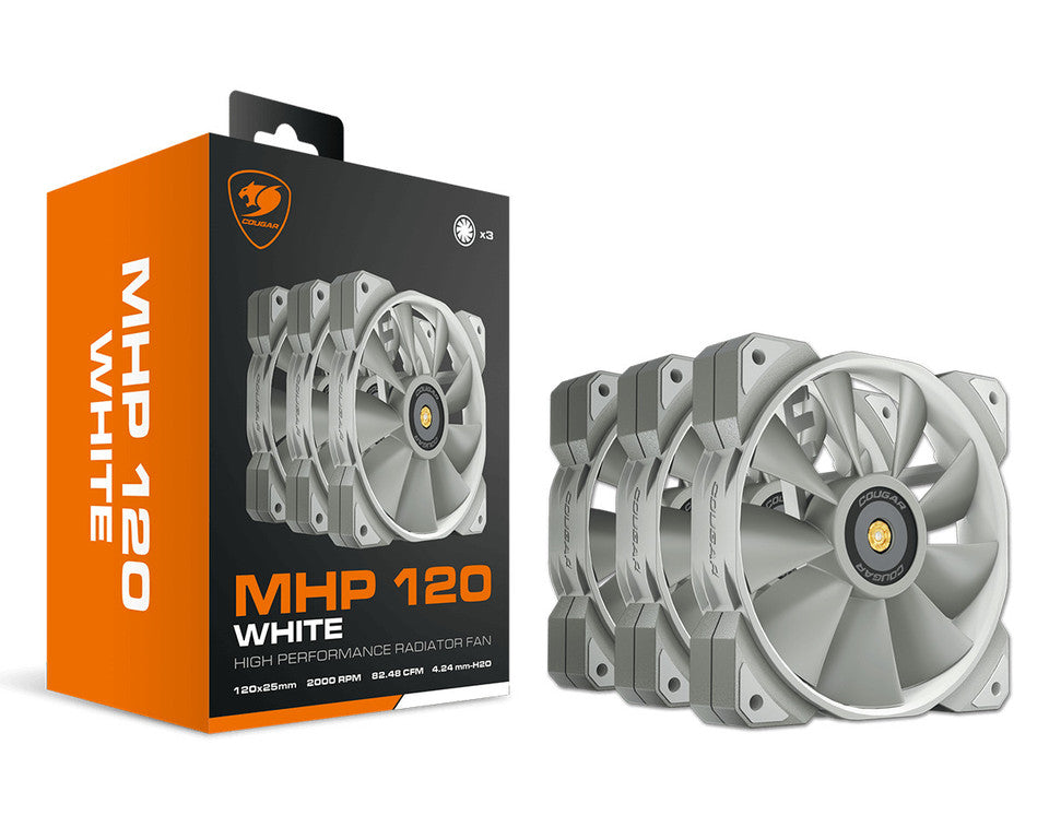 Cougar MHP 120 White Kit 3 Ventole 120mm PWM