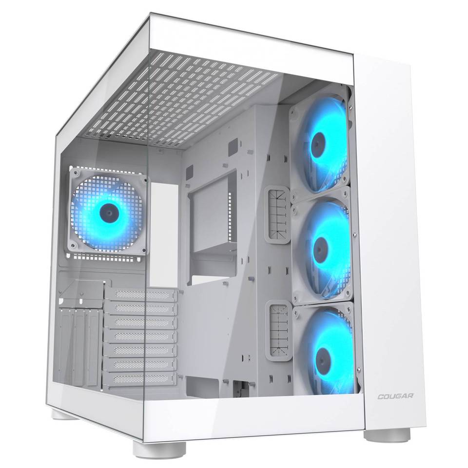 COUGAR FV150 White RGB Case Midi Tower Vetro Temprato No-Power ATX/mATX/Mini-ITX