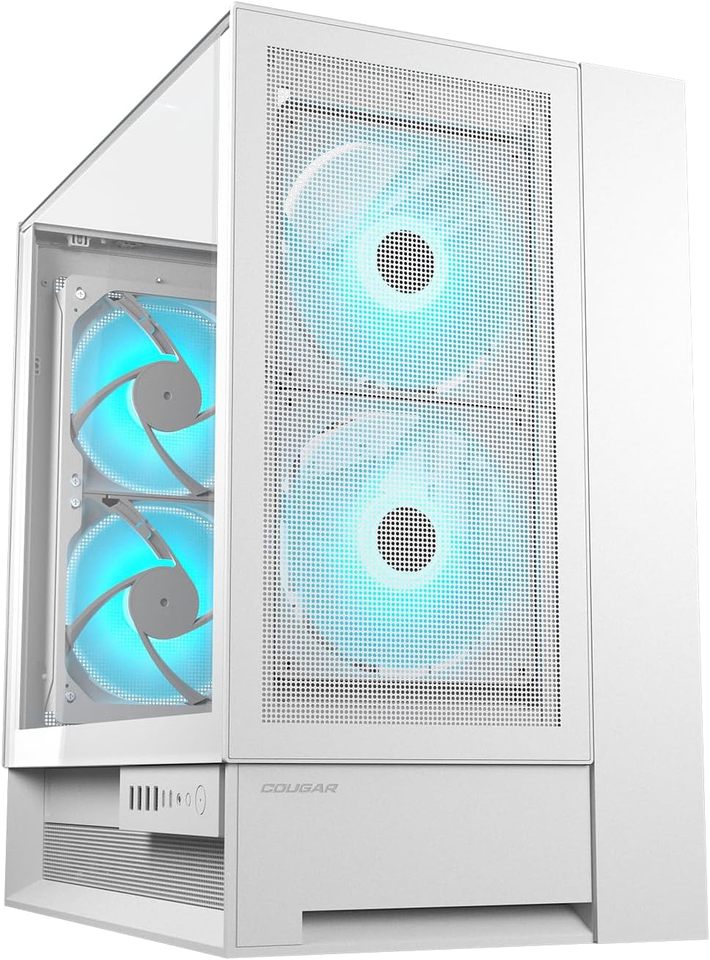 COUGAR OmnyX White Case Midi Tower Vetro Temperato No-Power ATX/mATX/Mini-ITX