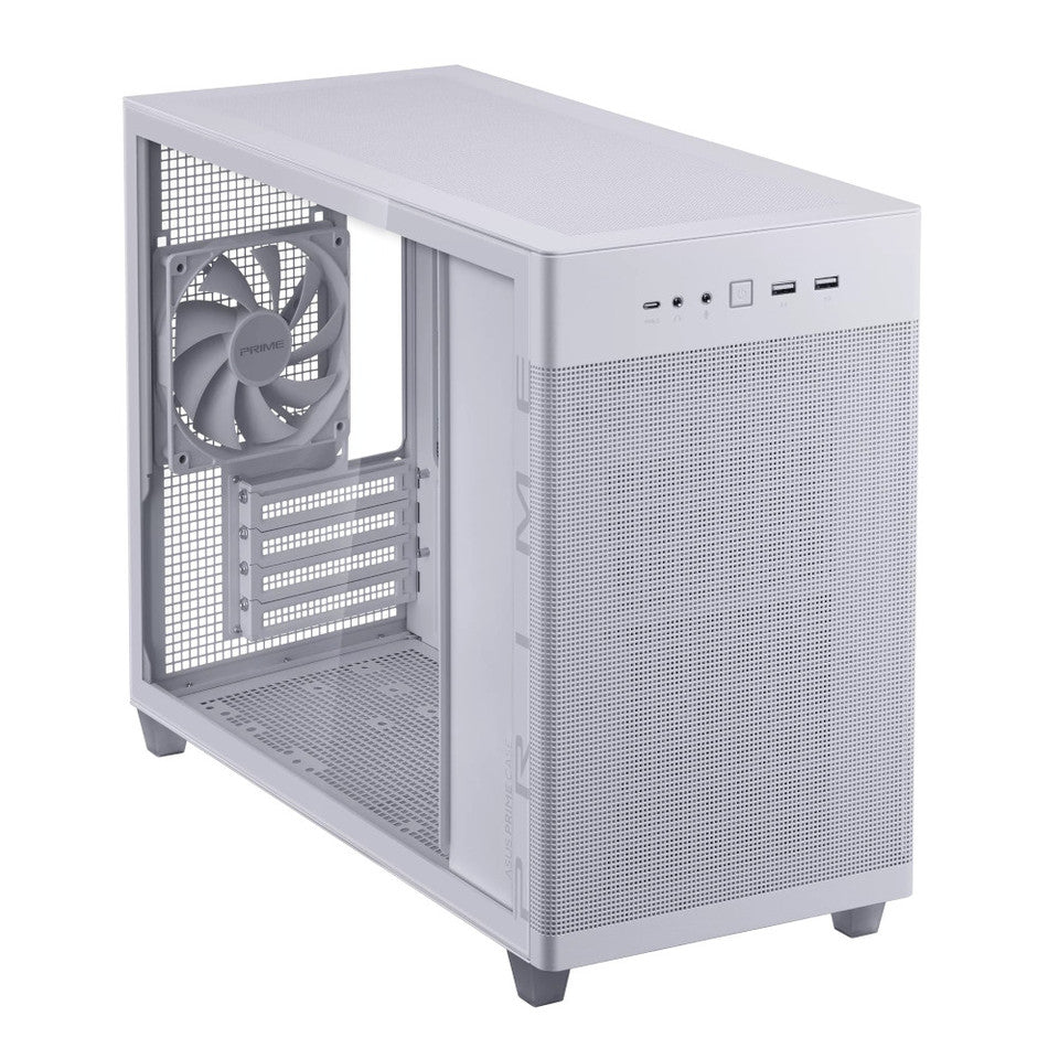 Asus Prime AP201 Mini Tower Vetro Temperato No-Power minITX/mATX Bianco