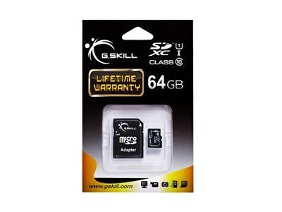 G.Skill micro SDXC C10 64GB con adattatore