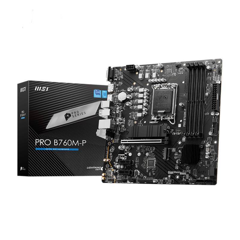 MSI PRO B760M-P Intel B760 4*DDR5 2*M.2 4*SataIII sk1700 HDMI/DisplayPort/VGA mATX