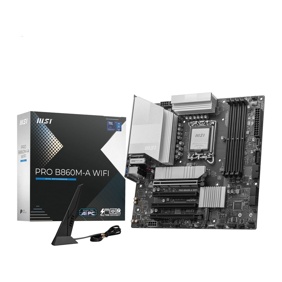 MSI PRO B860M-A Wi-Fi Intel B860 4*DDR5 3*M.2 4*SataIII sk1851 HDMI/DisplayPort mATX