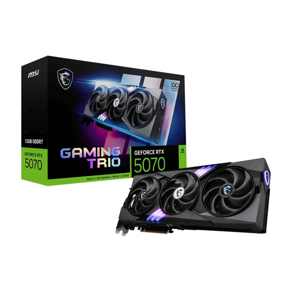 MSI GeForce RTX 5070 12G Gaming Trio OC 12GB GDDR7 DLSS4 1*HDMI/3*DisplayPort PCi Ex 5.0 16x