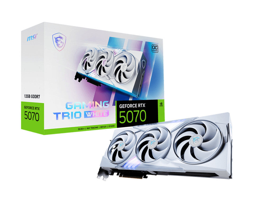 MSI GeForce RTX 5070 12G GAMING TRIO OC WHITE 12GB GDDR7 DLSS4 1*HDMI/3*DisplayPort PCi Ex 5.0 16x