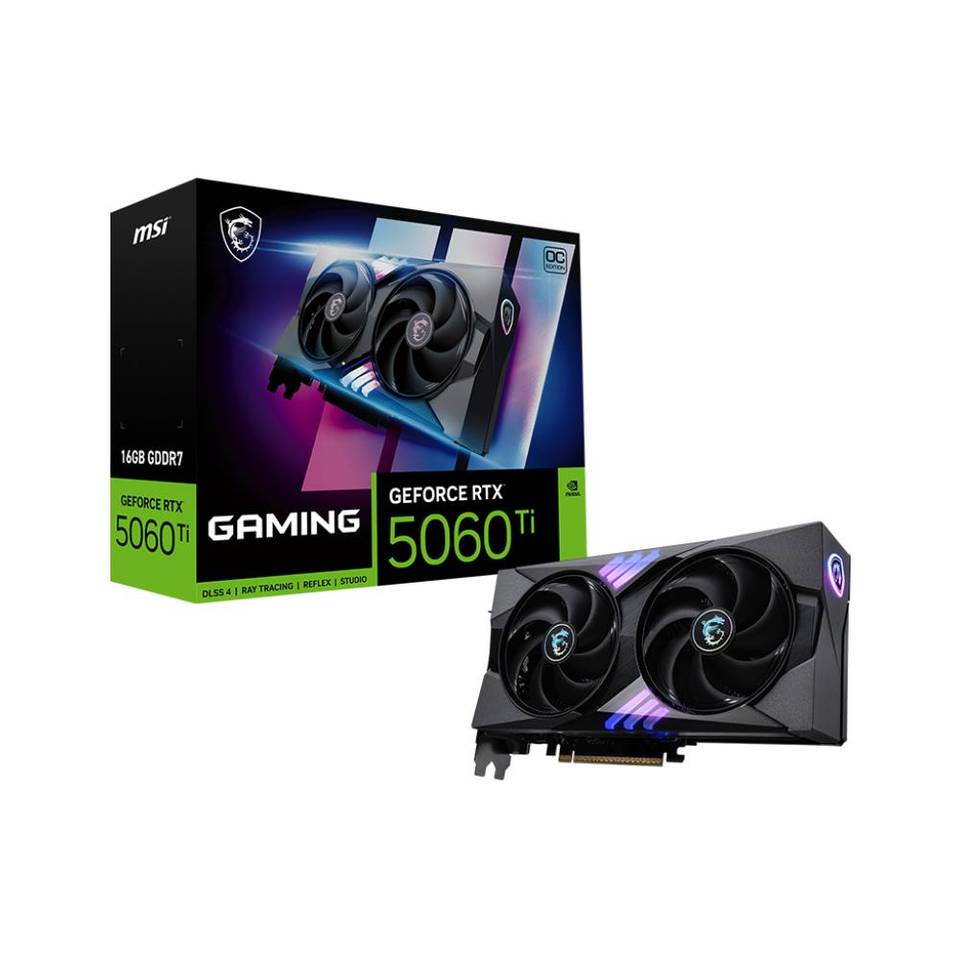 MSI GeForce RTX 5060 Ti 16G GAMING OC 16GB GDDR7 DLSS4 1*HDMI/3*DisplayPort PCi Ex 5.0 16x
