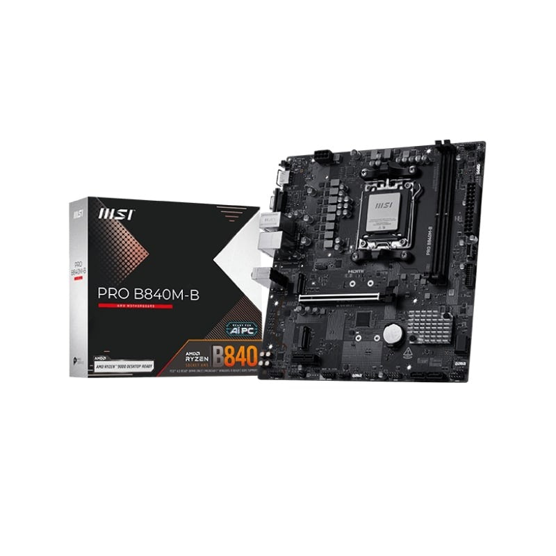 MSI PRO B840M-B AMD B840 2*DDR5 2*M.2 4*SataIII AM5 HDMI/VGA mATX