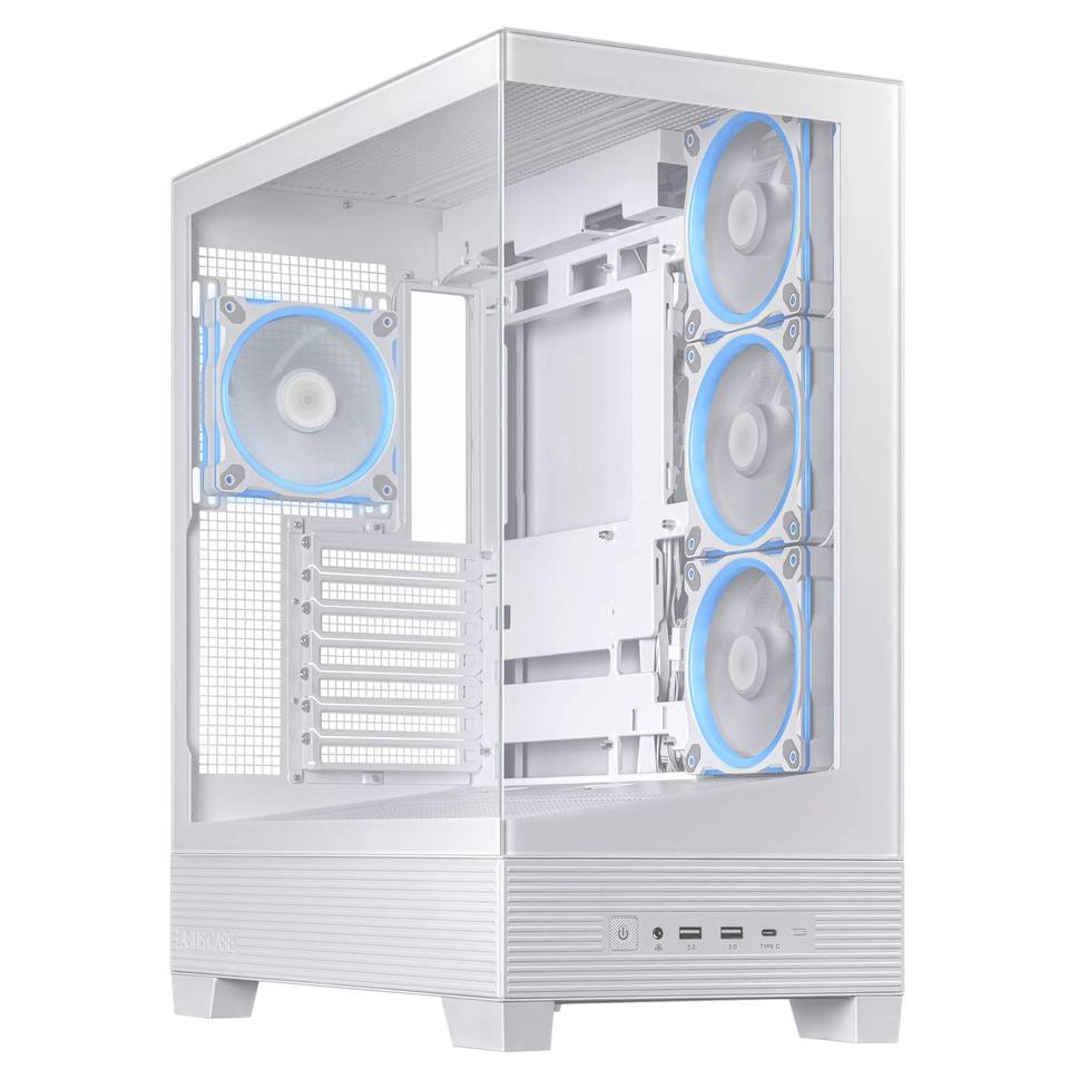 ASUS A31 Plus White Middle Tower Vetro Temperato No-Power ATX/mATX/Mini-ITX