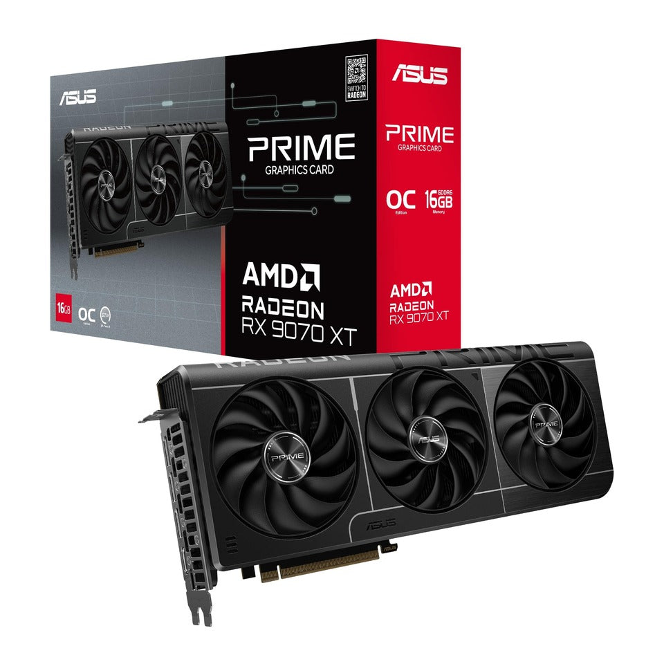 Asus Prime Radeon RX 9070 XT OC Edition 16GB GDDR6 HDMI/3*DisplayPort PCi Ex 5.0 16x