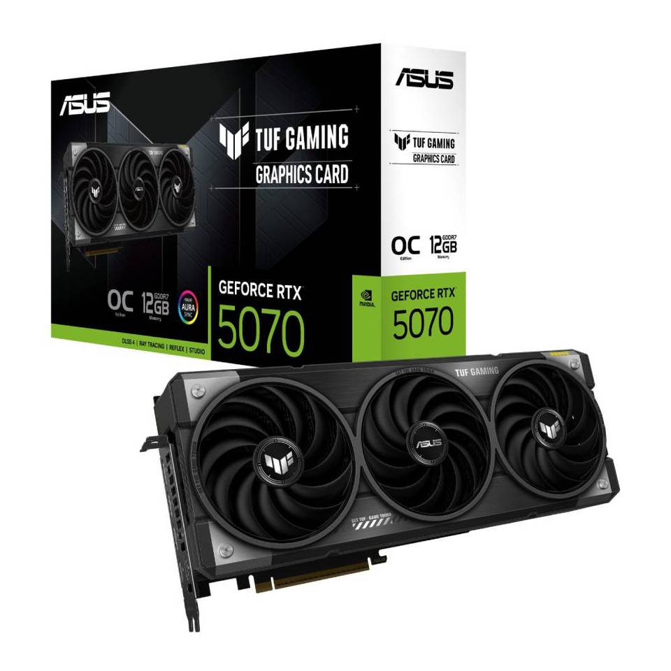ASUS TUF GeForce RTX 5070 12GB GDDR7 OC Edition DLSS4 2*HDMI/3*DisplayPort PCi Ex 5.0 16x