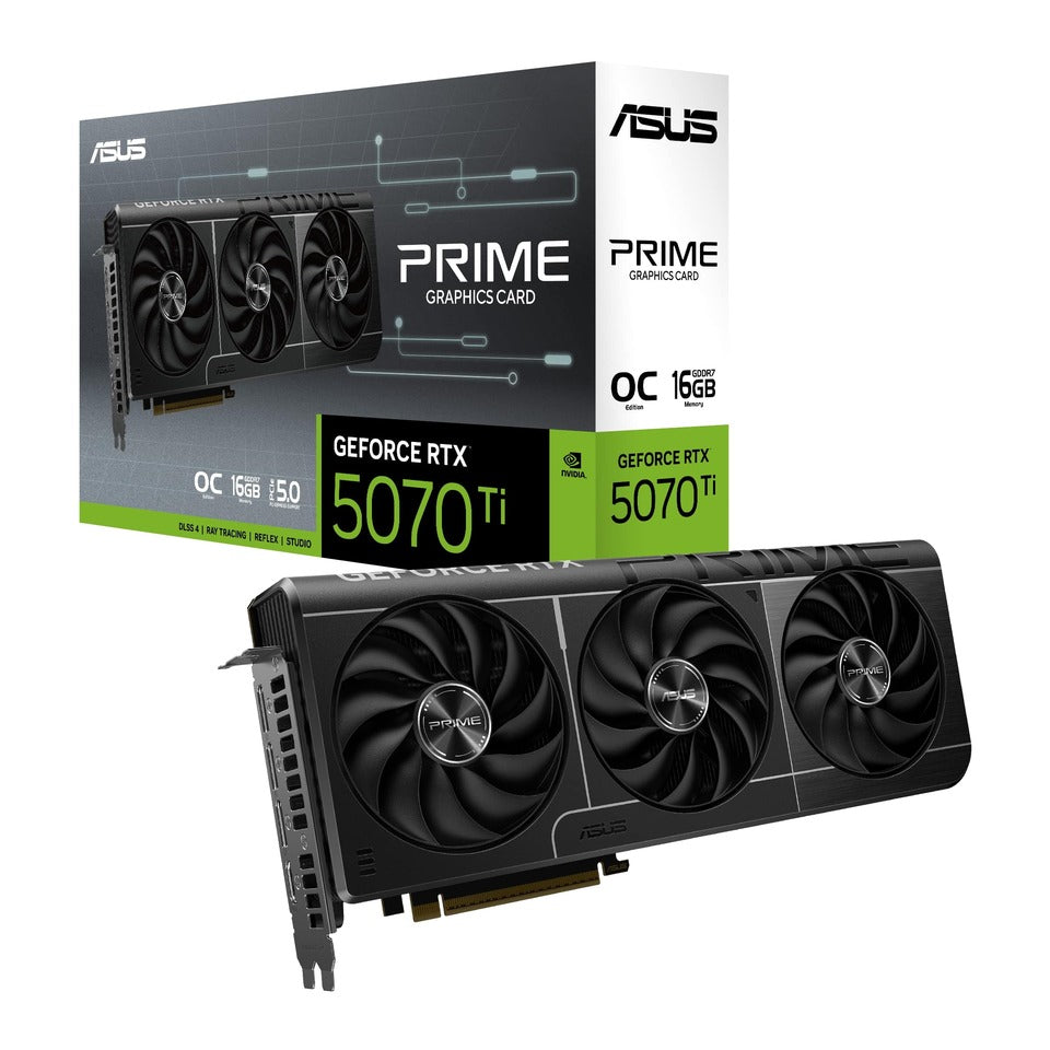 ASUS Prime GeForce RTX 5070 Ti OC Edition 16GB GDDR7 DLSS4 1*HDMI/3*DisplayPort PCi Ex 5.0 16x