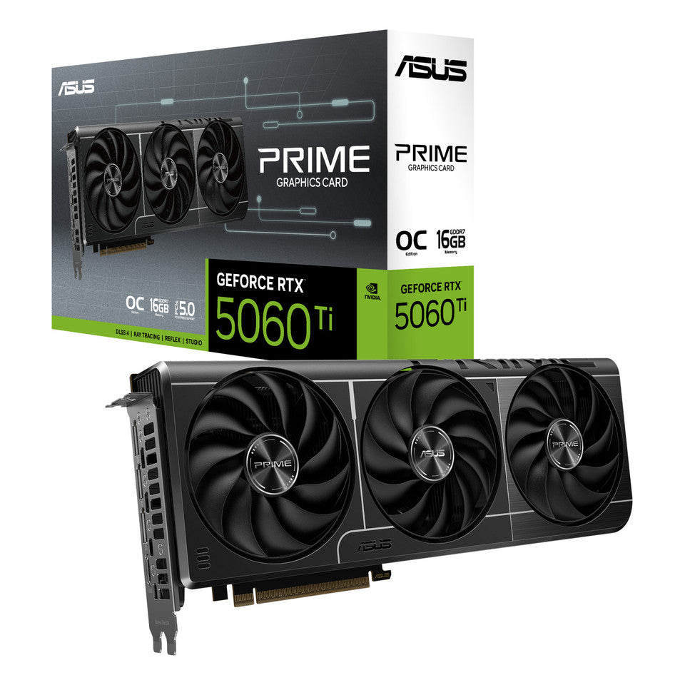 Asus Prime GeForce RTX 5060 Ti OC Edition 16GB GDDR7 DLSS4 1*HDMI/3*DisplayPort PCi Ex 5.0 16x