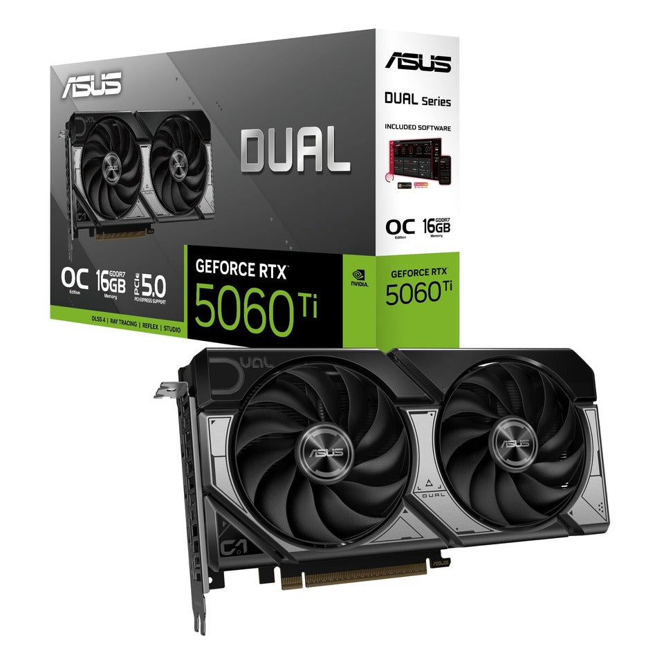ASUS Dual GeForce RTX 5060 Ti 16GB GDDR7 OC Edition DLSS4 1*HDMI/3*DisplayPort PCi Ex 5.0 16x