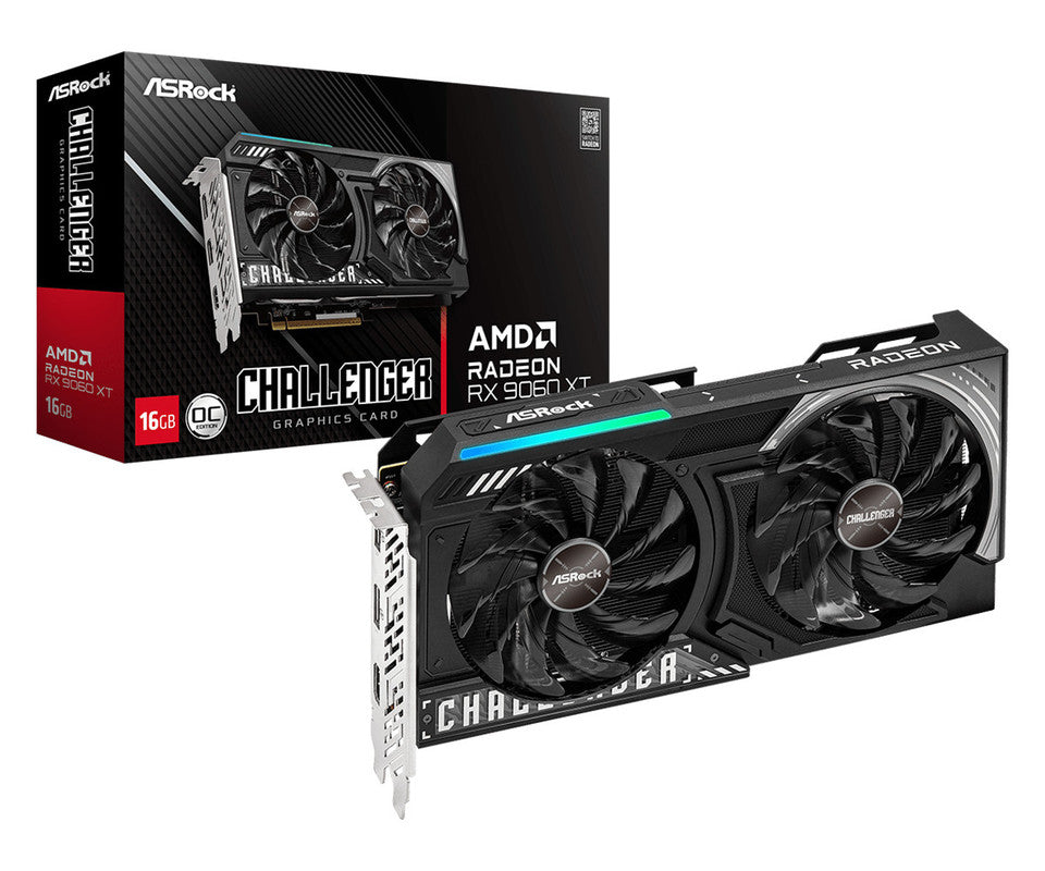 ASRock Radeon RX 9060 XT Challenger OC 16GB GDDR6 HDMI/2*DisplayPort PCi Ex 5.0 16x - RX9060XT CL 16GO