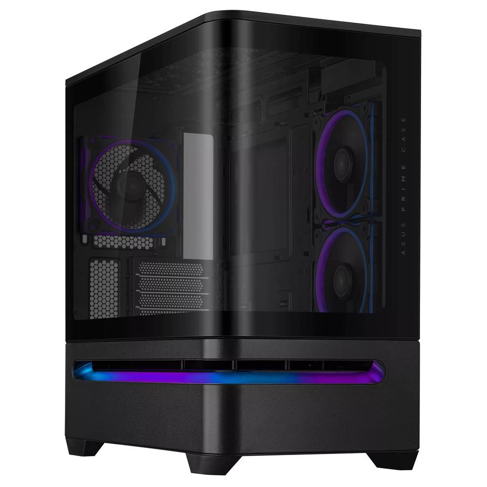 ASUS Prime AP202 Black ARGB Mini Tower Vetro Temperato No-Power mATX/Mini-ITX