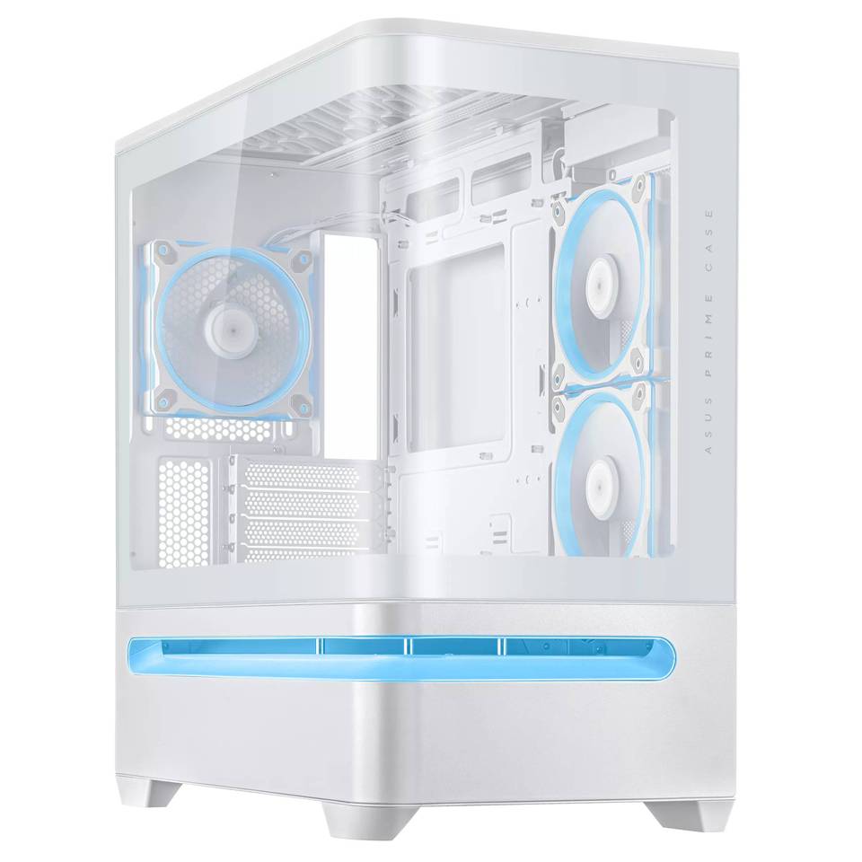 ASUS Prime AP202 White ARGB Mini Tower Vetro Temperato No-power mATX/Mini-ITX