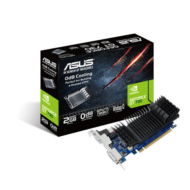 Asus GT730-SL-2GD5-BRK GeForce GT 730 2 GB GDDR5 VGA/DVI/HDMI PCi Ex 2.0 16x