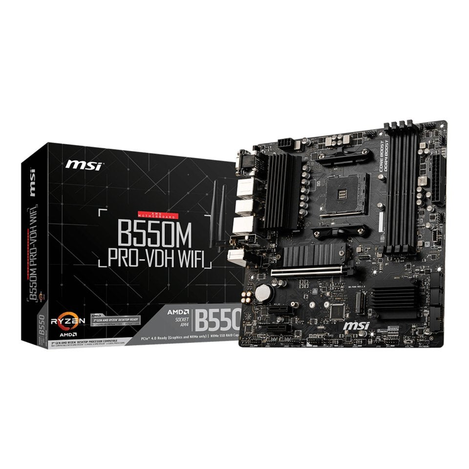 MSI B550M PRO-VDH WIFI AMD B550 4*DDR4 2*M.2 4*SataIII AM4 HDMI/DisplayPort/VGA mATX