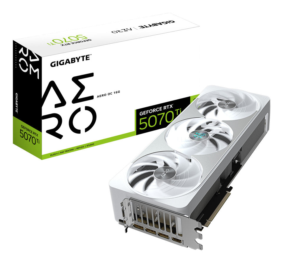 GIGABYTE GeForce RTX 5070 Ti AERO OC 16GB GDDR7 DLSS4 1*HDMI/3*DisplayPort PCi Ex 5.0 16x