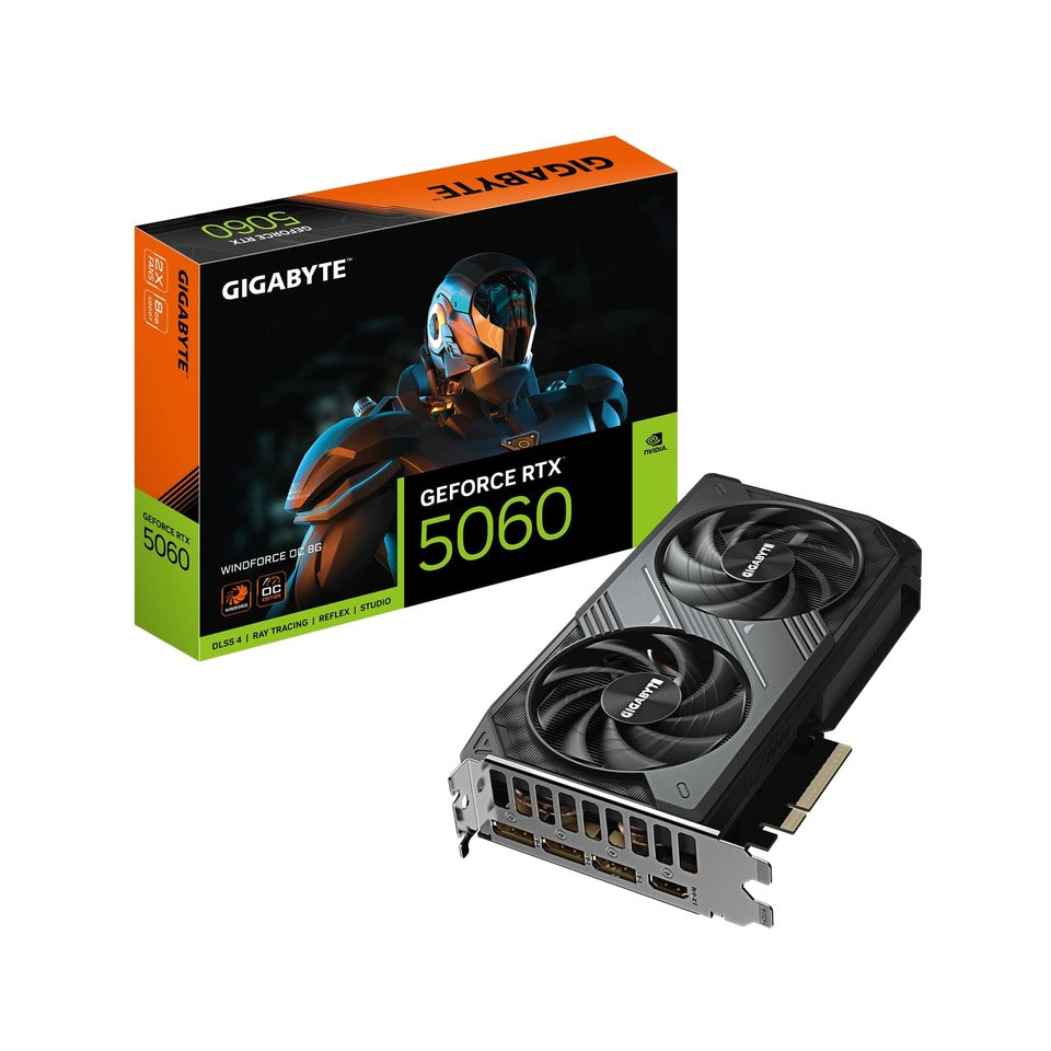 Gigabyte GeForce RTX 5060 WINDFORCE OC 8GB GDDR7 DLSS4 1*HDMI/3*DisplayPort PCi Ex 5.0 16x