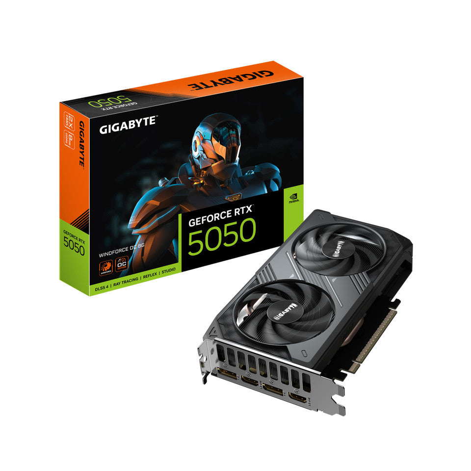 GIGABYTE GeForce RTX 5050 Windforce OC 8GB GDDR6 DLSS4 2*HDMI/2*DisplayPort PCi Ex 5.0 16x