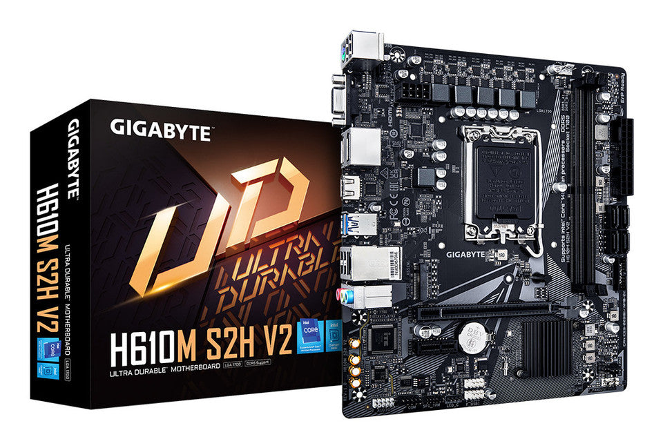 GIGABYTE H610M S2H V2 Intel H610 2*DDR5 1*M.2 4*SataIII sk1700 HDMI/2*DisplayPort/VGA mATX