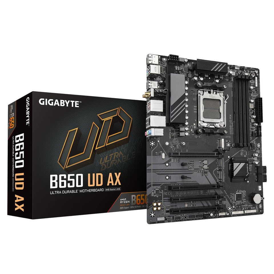 GIGABYTE B650 UD AX Wi-Fi AMD B650 4*DDR5 3*M.2 4*SataIII AM5 HDMI/DisplayPort ATX