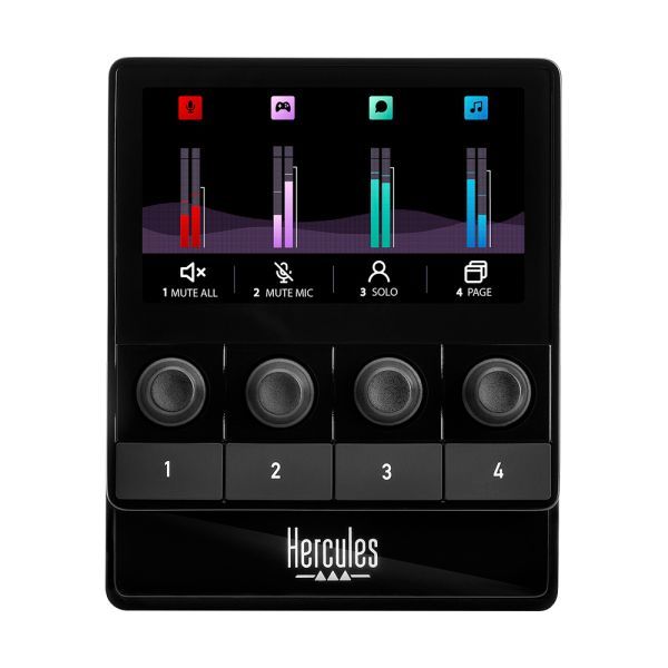 Hercules Stream 100 Controller audio 4 Tasti Nero