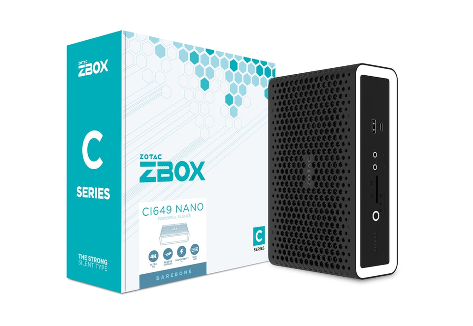 Zotac ZBOX CI649 Nano Intel Core i5-1335U Intel Iris Xe Graphics 2*GLAN Wi-Fi/BT No OS PC Barebone