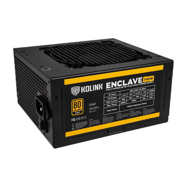 Kolink Enclave 700W Modulare 80+ Gold PFC Attivo ATX