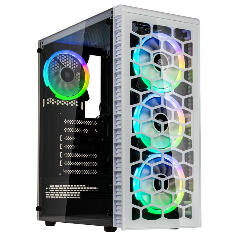 Kolink Observatory Lite ARGB Middle Tower Vetro Temperato No Power minITX/mATX/ATX Bianco