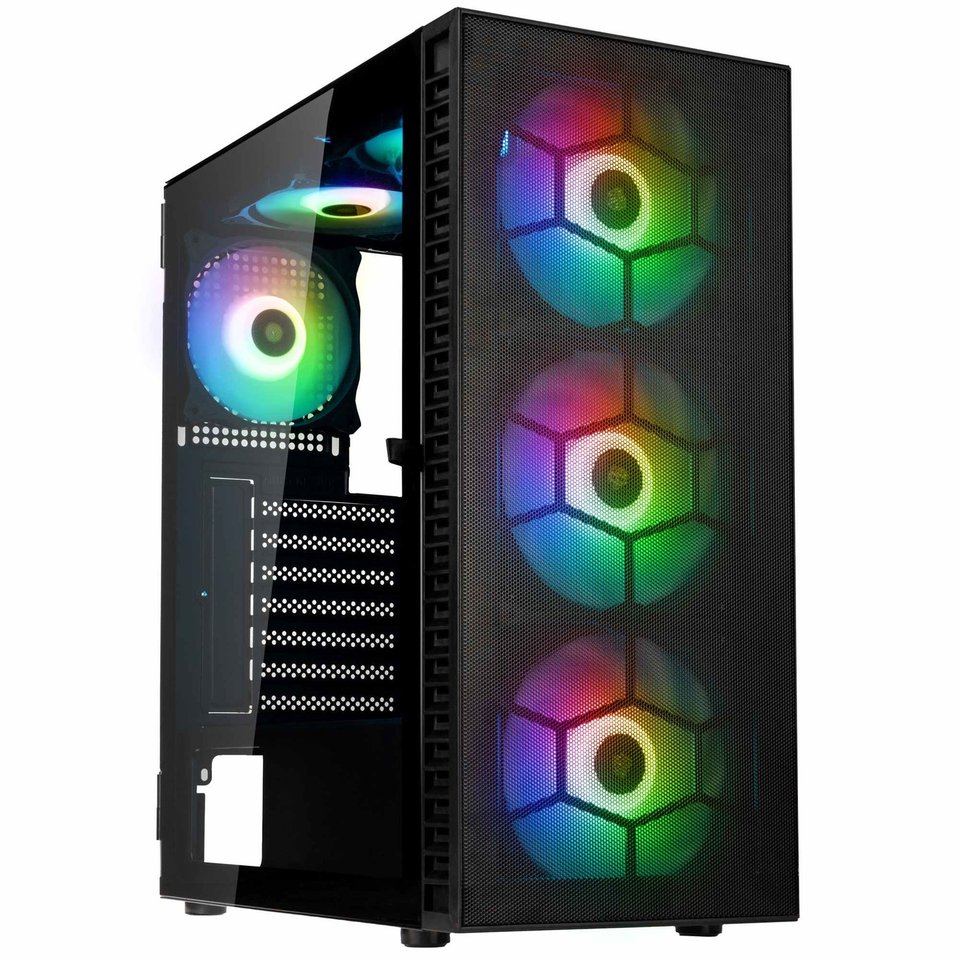 Kolink Observatory HF Mesh Black ARGB Case Midi Tower Vetro Temperato No-Power minITX/mATX/ATX