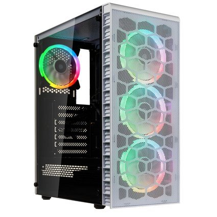 Kolink Observatory HF Mesh White ARGB Case Midi Tower Vetro Temperato No-Power minITX/mATX/ATX