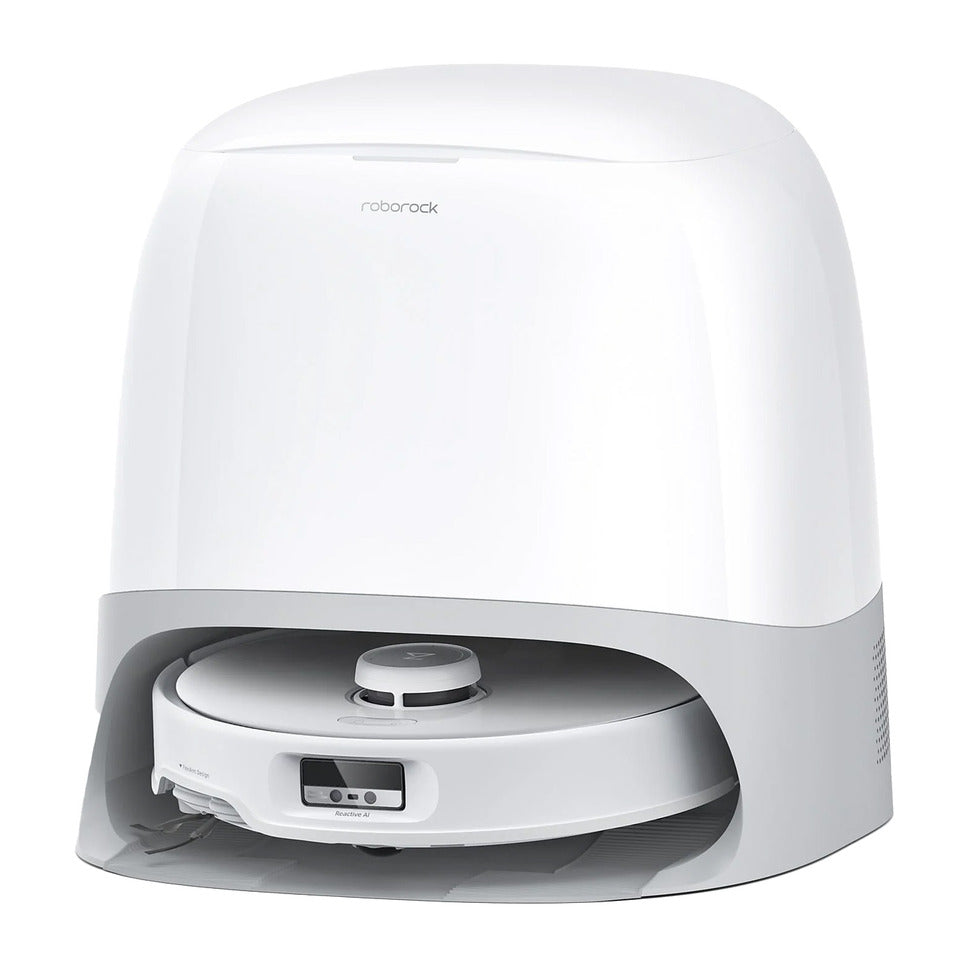 Roborock Qrevo Curv White Aspirapolvere Robot con Navigazione Intelligente e Stazione di Pulizia