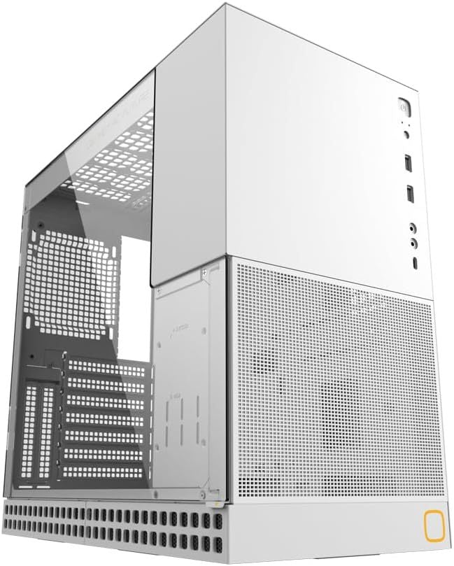 Geometric Future King Arthur Case Mid Tower No-Power Vetro Temperato minITX/mATX/ATX/E-ATX Bianco
