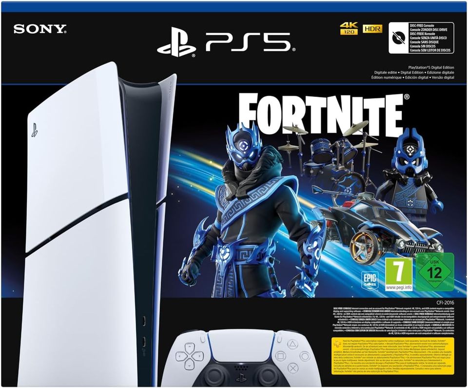 Sony PlayStation 5 Slim Digital Edition Chassis E 825GB Bundle Fortnite Flowering Chaos