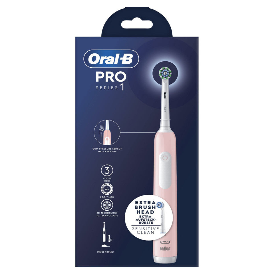 Oral-B Pro Series 1 Spazzolino Rotante-Pulsante-Oscillante e Testina Rotonda + 2 Testine di Ricambio