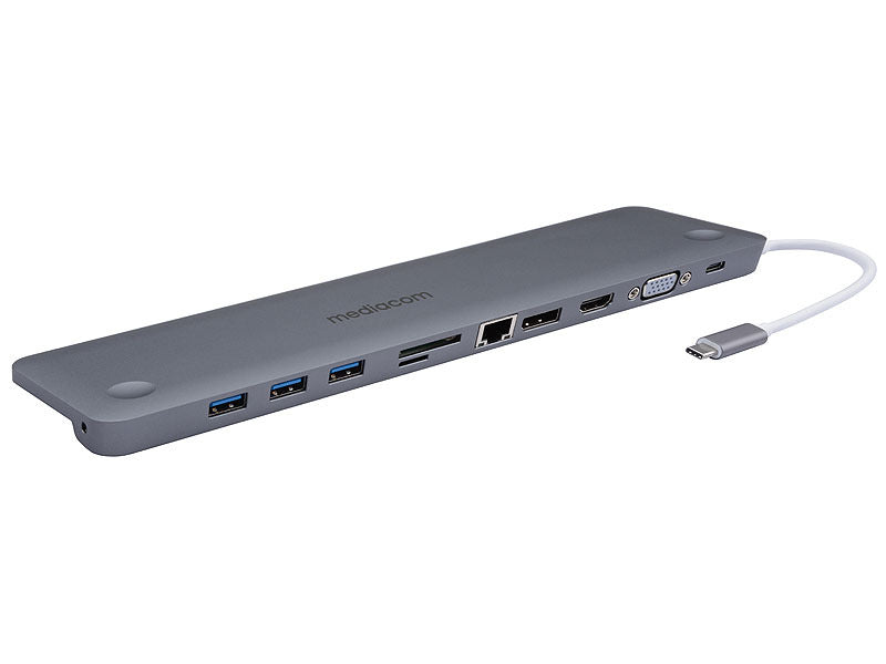 Mediacom MD-C322 Docking Station USB-C to HDMI e Smart Reader
