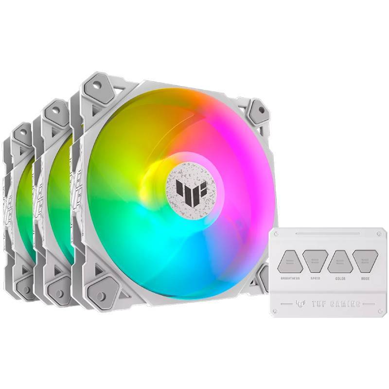 ASUS TUF Gaming TF120 White ARGB Kit 3 Ventole 120mm PWM