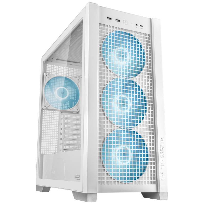 Asus TUF Gaming GT302 ARGB White Mid Tower No-Power Vetro Temperato E-ATX/ATX/mATX/minITX