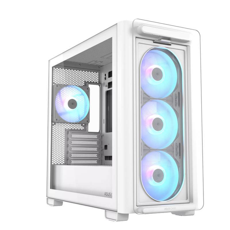 ASUS A23 Plus TG White ARGB Mini Tower No-Power Vetro Temperato minITX/mATX