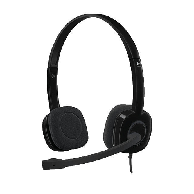 Logitech 981-000589 H151 headset cuffie + microfono Stereo jack 3.5mm Nero