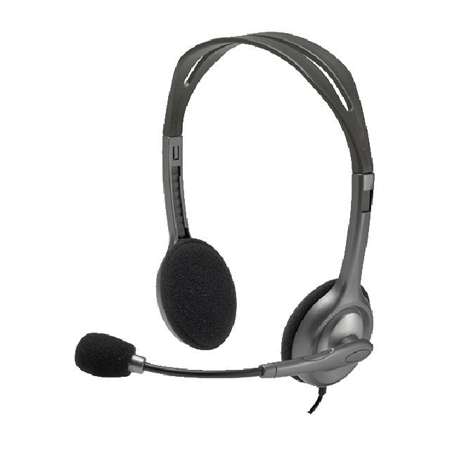 Logitech 981-000593 H111 headset cuffie + microfono jack Nero
