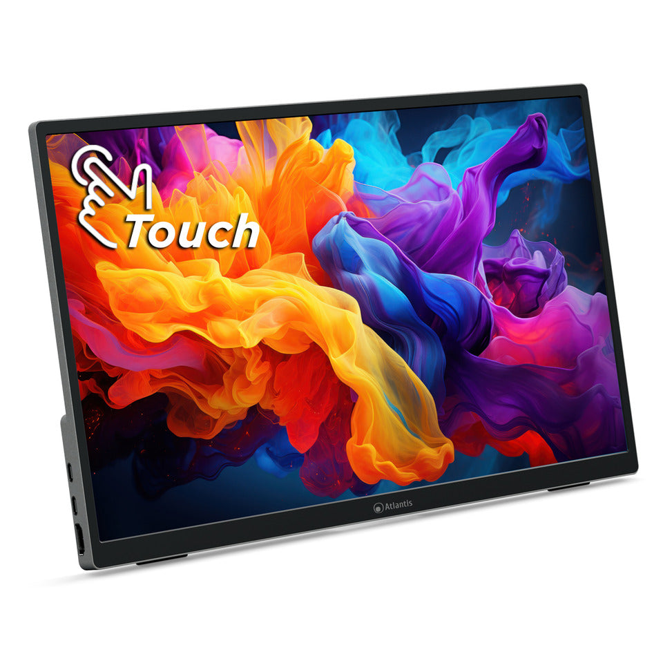 Atlantis A05-P156AT1 Monitor Portatile 15,6" IPS 60Hz Full HD 16ms Touch Multimediale HDMI/2*USB-C