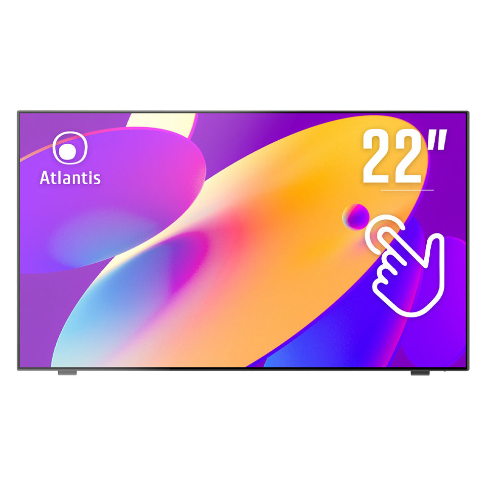 Atlantis T22 Monitor Multi Touch 21,45" LCD 60Hz Full HD 14ms Multimediale VGA/HDMI/DisplayPort