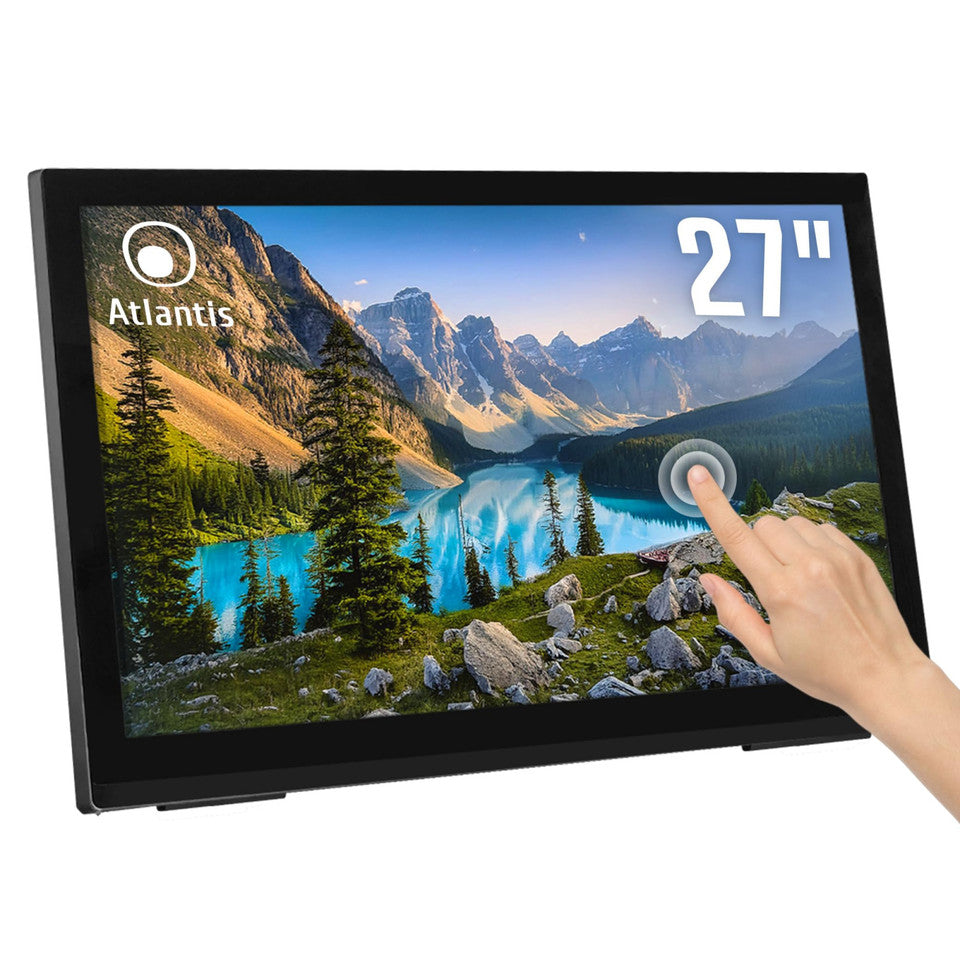 Atlantis T27 A05-T27A-VHDM Monitor 27" 60Hz Full HD 14ms Touch Multimediale Hub USB HDMI/DisplayPort/VGA