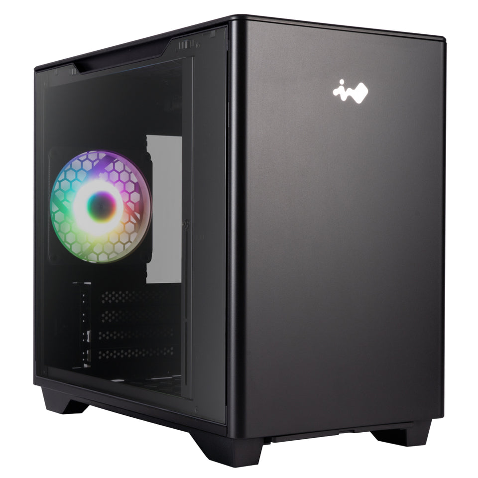 In Win A3 BLACK Mini Tower Vetro Temperato No-Power mini ITX/microATX Nero