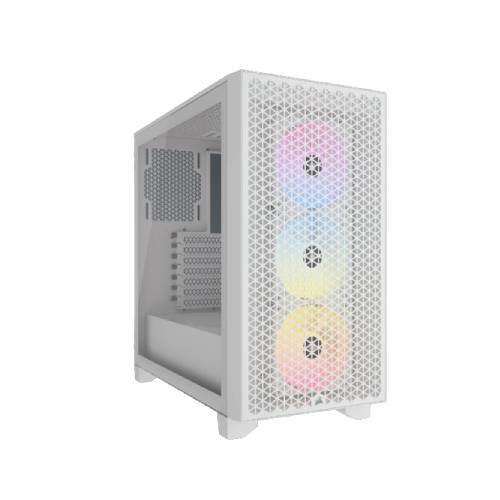 Corsair 3000D RGB AirFlow Mid Tower Vetro Temperato No-Power minITX/mATX/ATX Bianco